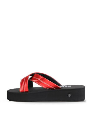 Bueno Shoes Kırmızı Sedef-sipahi Kadın Dolgu Topuklu Terlik 26wt230164