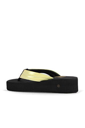 Bueno Shoes Sarı Limon Sedef-sipahi Kadın Dolgu Topuklu Terlik 26wt230164