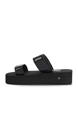 Bueno Shoes Siyah Sedefli-paris Kadın Dolgu Topuklu Terlik 26wt752750