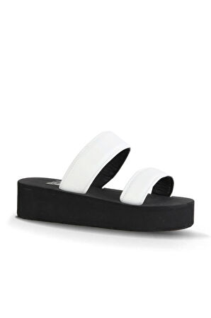 Bueno Shoes Beyaz Sedefli-paris Kadın Dolgu Topuklu Terlik 26wt752750