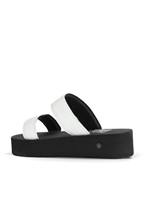 Bueno Shoes Beyaz Sedefli-paris Kadın Dolgu Topuklu Terlik 26wt752750