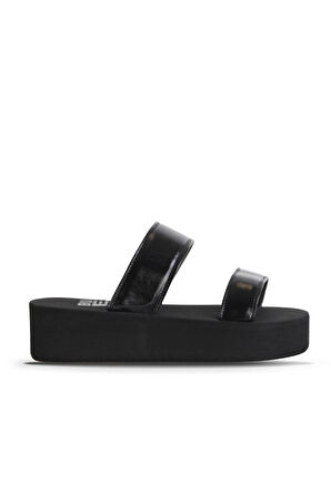 Bueno Shoes Siyah Sedefli-paris Kadın Dolgu Topuklu Terlik 26wt752750