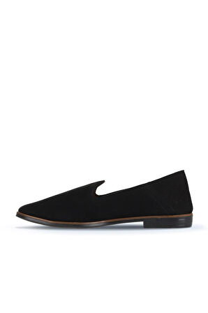 Bueno Shoes Siyah Nubuk Kadın Babet 01wd3505