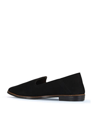 Bueno Shoes Siyah Nubuk Kadın Babet 01wd3505