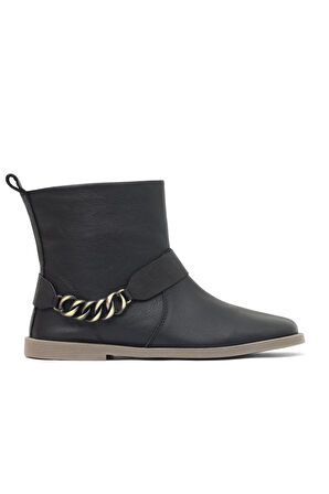 Bueno Shoes Siyah Deri Kadın Düz Bot 01wd4211