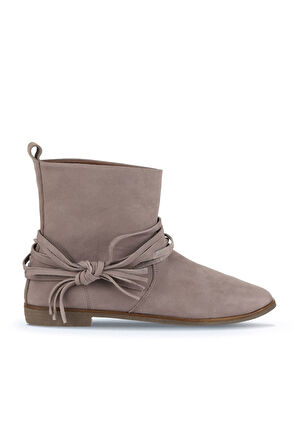 Bueno Shoes Vizon Nubuk Kadın Düz Bot 01wd3509