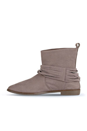 Bueno Shoes Vizon Nubuk Kadın Düz Bot 01wd3509