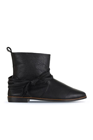 Bueno Shoes Siyah Deri Kadın Düz Bot 01wd3509