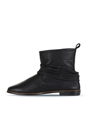 Bueno Shoes Siyah Deri Kadın Düz Bot 01wd3509