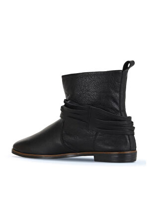 Bueno Shoes Siyah Deri Kadın Düz Bot 01wd3509