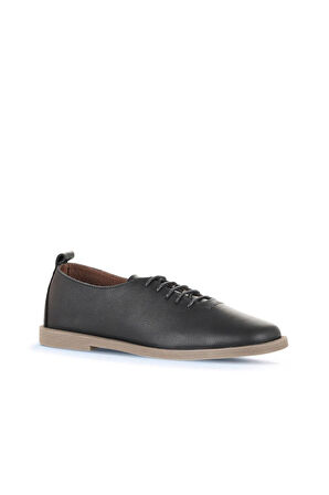 Bueno Shoes Siyah Deri Kadın Günlük Ayakkabı 01wd4205
