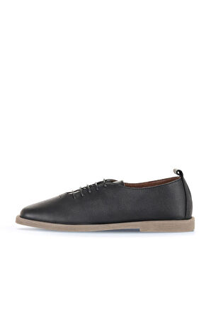 Bueno Shoes Siyah Deri Kadın Günlük Ayakkabı 01wd4205