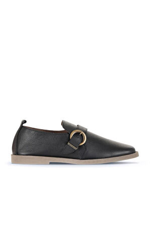 Bueno Shoes Siyah Deri Kadın Klasik Ayakkabı 01wd4202