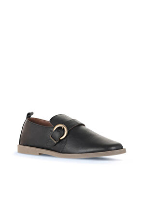 Bueno Shoes Siyah Deri Kadın Klasik Ayakkabı 01wd4202