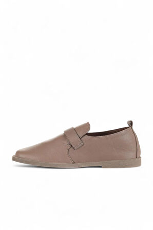Bueno Shoes Gri Deri Kadın Klasik Ayakkabı 01wd4202
