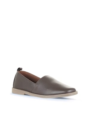 Bueno Shoes Kahverengi Deri Kadın Düz Babet 01wd4200