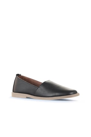 Bueno Shoes Siyah Deri Kadın Düz Babet 01wd4200
