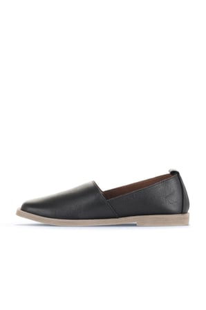 Bueno Shoes Siyah Deri Kadın Düz Babet 01wd4200