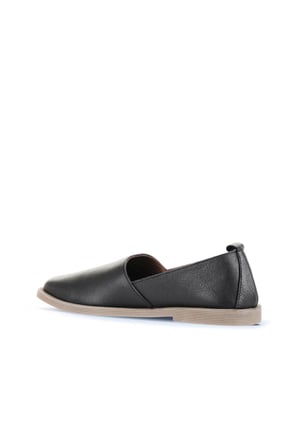 Bueno Shoes Siyah Deri Kadın Düz Babet 01wd4200