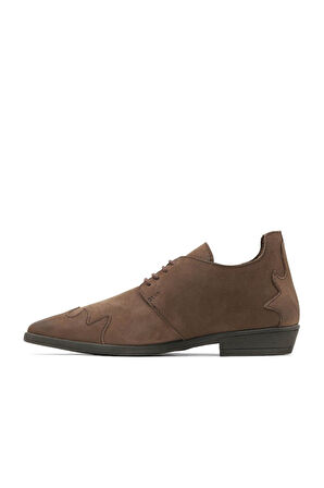 Bueno Shoes Kahverengi Nubuk Kadın Düz Bot 01wd3603