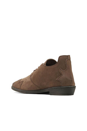 Bueno Shoes Kahverengi Nubuk Kadın Düz Bot 01wd3603