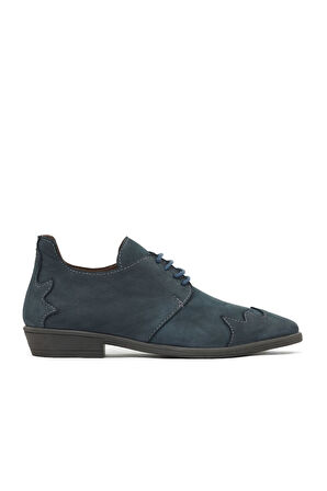 Bueno Shoes Lacivert Nubuk Kadın Düz Bot 01wd3603