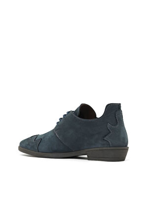 Bueno Shoes Lacivert Nubuk Kadın Düz Bot 01wd3603