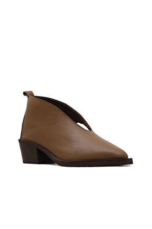 Bueno Shoes Kahverengi Deri Kadın Topuklu Bot 01wd4004