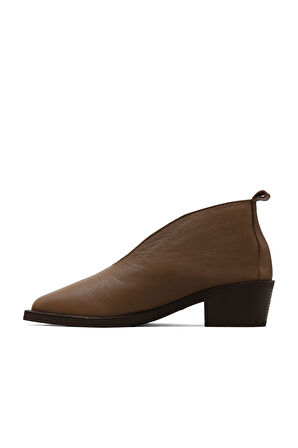 Bueno Shoes Kahverengi Deri Kadın Topuklu Bot 01wd4004