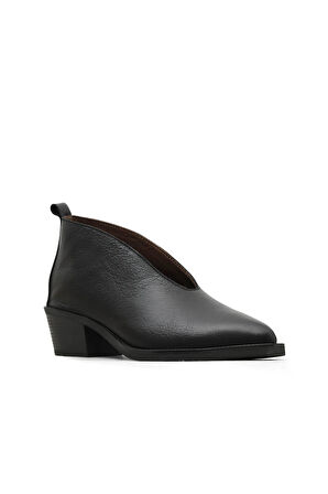 Bueno Shoes Siyah Deri Kadın Topuklu Bot 01wd4004