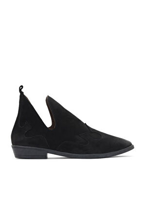 Bueno Shoes Siyah Nubuk Kadın Düz Bot 01wd3605