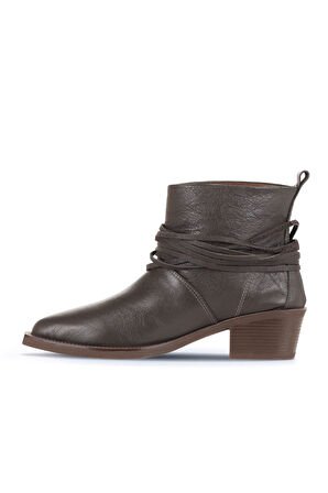 Bueno Shoes Kahverengi Deri Kadın Topuklu Bot 01wd4007