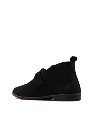 Bueno Shoes Siyah Nubuk Kadın Düz Bot 01wd3702