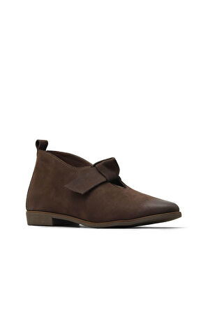 Bueno Shoes Kahverengi Nubuk Kadın Düz Bot 01wd3702