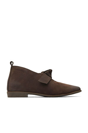 Bueno Shoes Kahverengi Nubuk Kadın Düz Bot 01wd3702