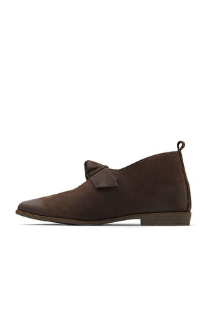 Bueno Shoes Kahverengi Nubuk Kadın Düz Bot 01wd3702