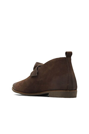 Bueno Shoes Kahverengi Nubuk Kadın Düz Bot 01wd3702