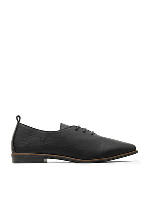Bueno Shoes Siyah Deri Kadın Günlük Ayakkabı 01wd3706