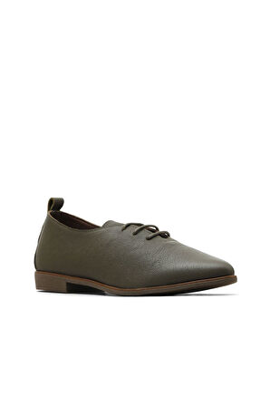 Bueno Shoes Haki Deri Kadın Günlük Ayakkabı 01wd3706