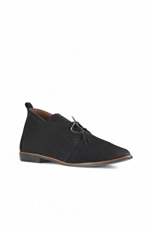 Bueno Shoes Siyah Nubuk Kadın Düz Bot 01wd3708