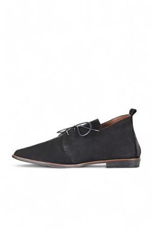 Bueno Shoes Siyah Nubuk Kadın Düz Bot 01wd3708