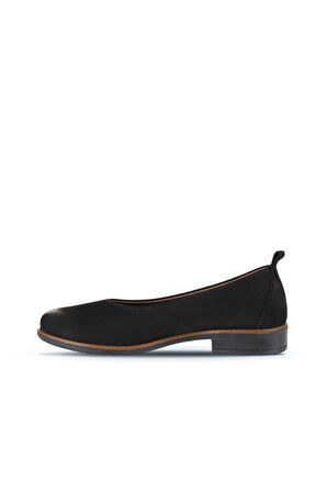 Bueno Shoes Siyah Nubuk Kadın Babet 01wd3800