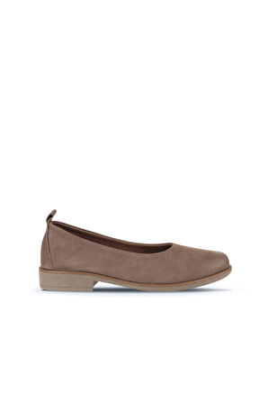 Bueno Shoes Kahverengi Nubuk Kadın Babet 01wd3800