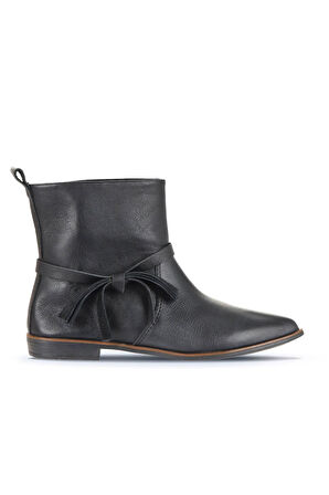 Bueno Shoes Siyah Deri Kadın Düz Bot 01wd3714