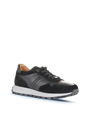 Bueno Shoes Siyah Süet-atlas Sr Deri Erkek Spor Ayakkabı 07ma1303e2224