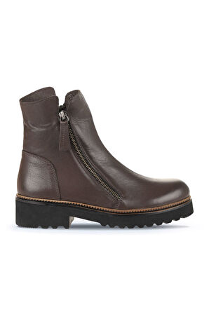 Bueno Shoes Kahverengi Deri Kadın Topuklu Bot 01wd0203