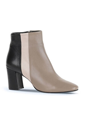 Bueno Shoes Gri Multi Deri Kadın Topuklu Bot 01wd1001