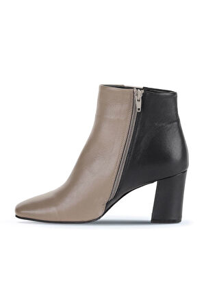 Bueno Shoes Gri Multi Deri Kadın Topuklu Bot 01wd1001