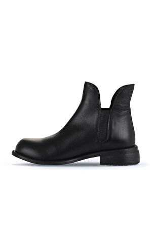 Bueno Shoes Siyah Deri Kadın Topuklu Bot 01wd1900