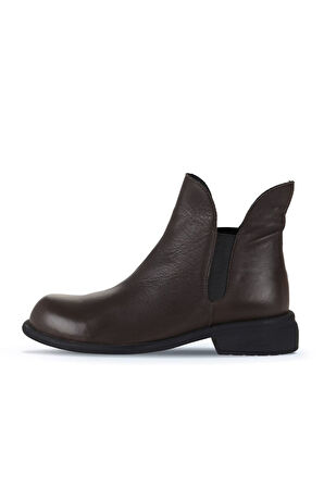 Bueno Shoes Kahverengi Deri Kadın Topuklu Bot 01wd1900